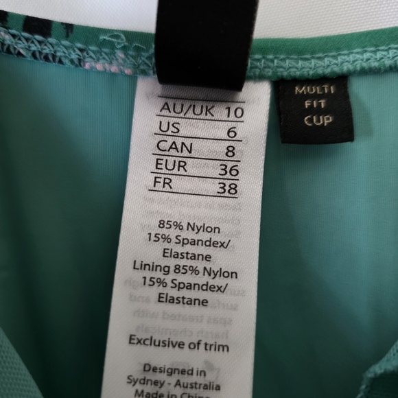 Nip Tuck Swim Green Floral Swimsuit - Picture 4 of 4